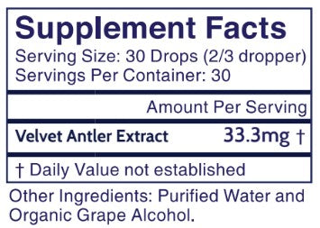 Antler Extracts Essential Elk Velvet Antler Liquid Extract – 1,000mg Pure Velvet Extracts Deer