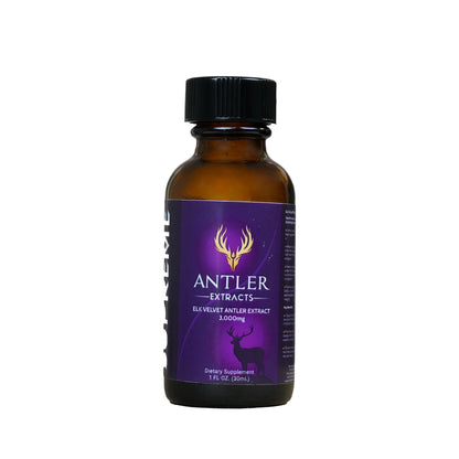 Antler Extracts Supreme Elk Velvet Antler Extract – 3,000mg + Tribulus | Bottle